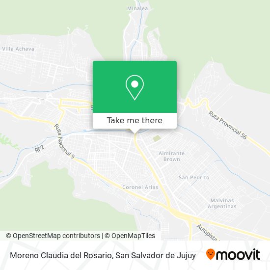 Mapa de Moreno Claudia del Rosario