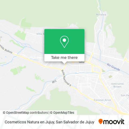 Cosmeticos Natura en Jujuy map