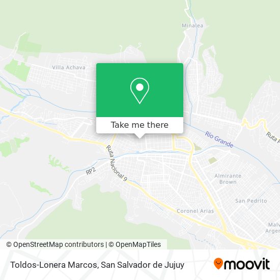 Toldos-Lonera Marcos map