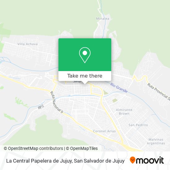 Mapa de La Central Papelera de Jujuy