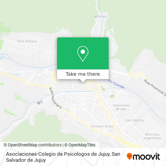 Asociaciones-Colegio de Psicologos de Jujuy map