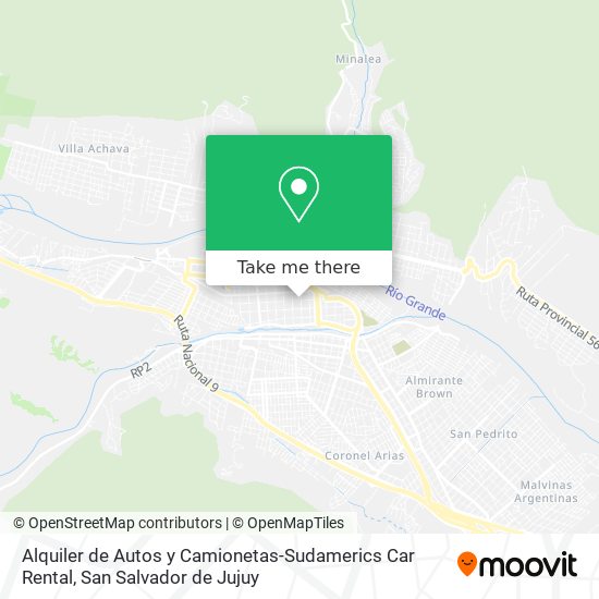 Mapa de Alquiler de Autos y Camionetas-Sudamerics Car Rental