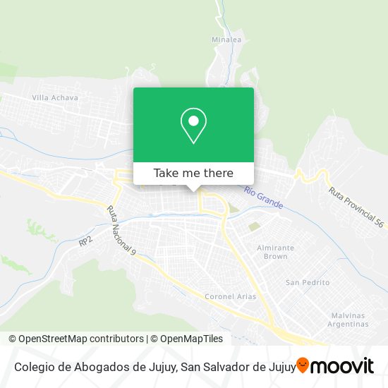 Mapa de Colegio de Abogados de Jujuy