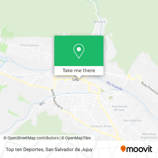 Top ten Deportes map