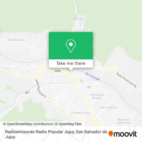 Mapa de Radioemisoras-Radio Popular Jujuy