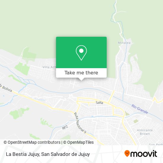 La Bestia Jujuy map