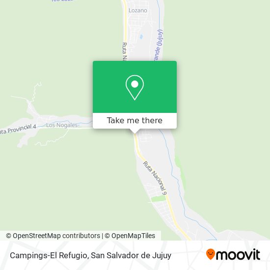 Campings-El Refugio map