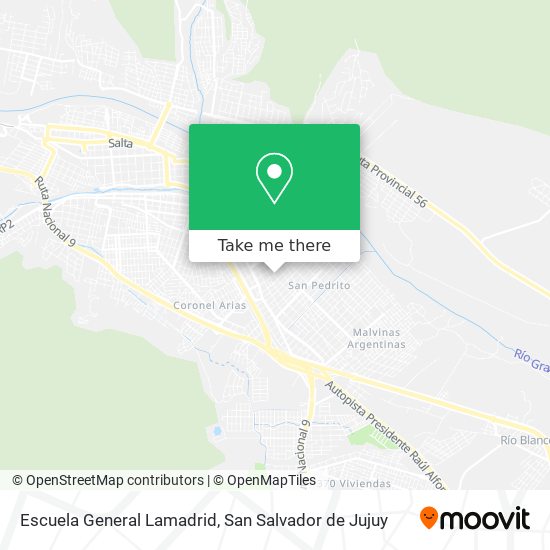 Escuela General Lamadrid map