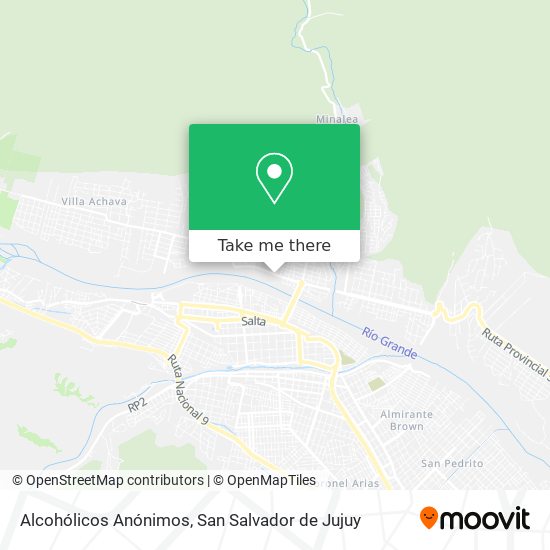 Alcohólicos Anónimos map