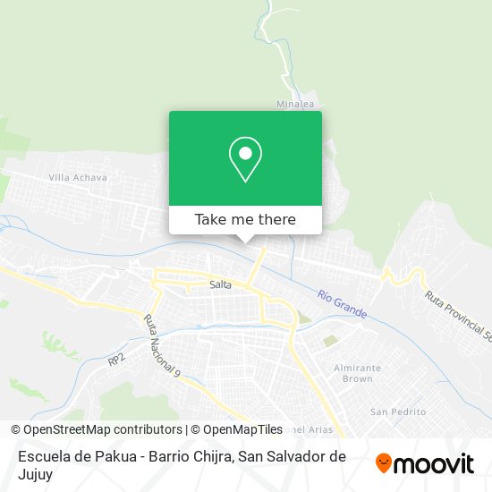 Mapa de Escuela de Pakua - Barrio Chijra