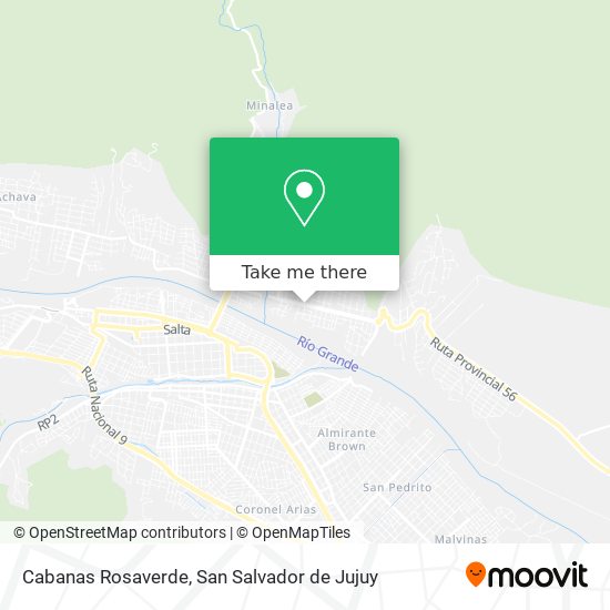 Cabanas Rosaverde map