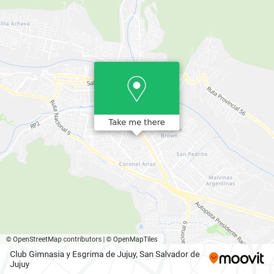 Mapa de Club Gimnasia y Esgrima de Jujuy