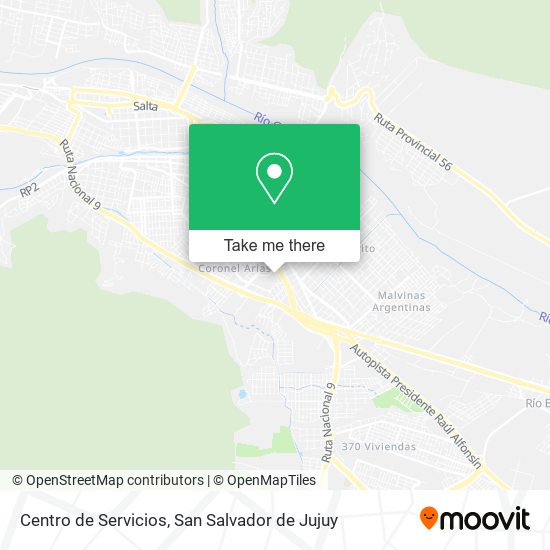 Mapa de Centro de Servicios