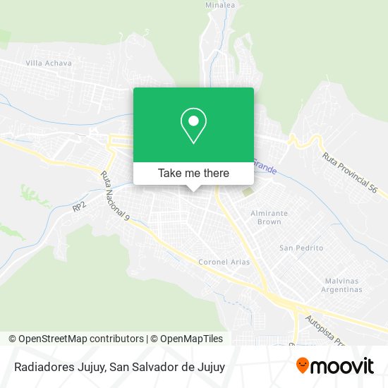 Radiadores Jujuy map