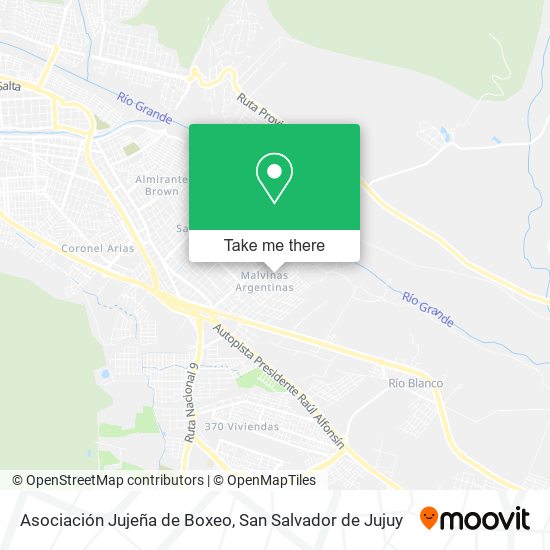 Mapa de Asociación Jujeña de Boxeo