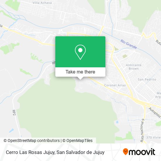 Cerro Las Rosas Jujuy map