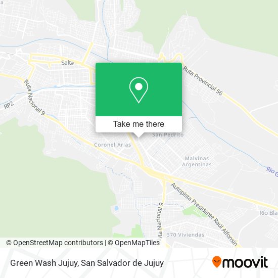 Green Wash Jujuy map