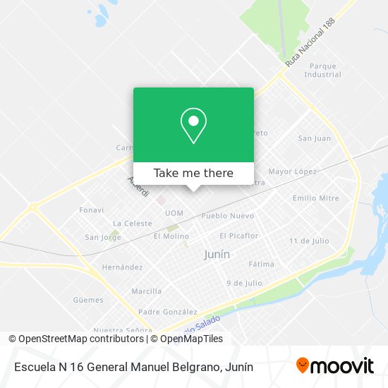 Escuela N 16 General Manuel Belgrano map