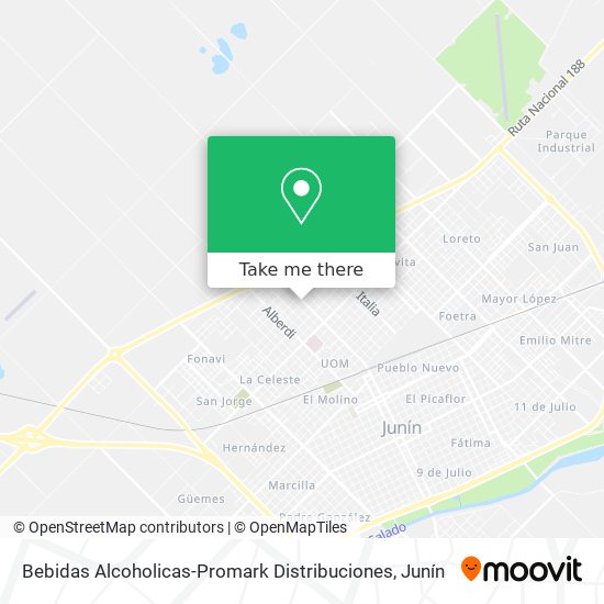 Bebidas Alcoholicas-Promark Distribuciones map