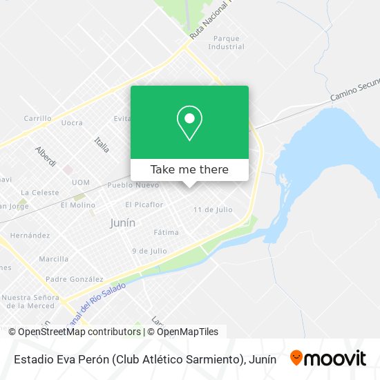 Estadio Eva Perón (Club Atlético Sarmiento) map