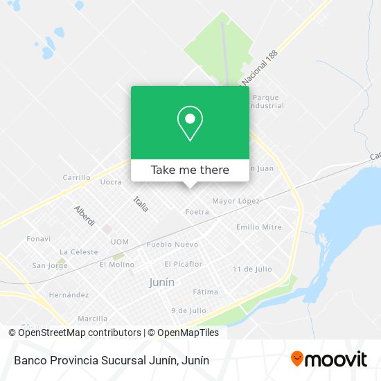 Banco Provincia Sucursal Junín map