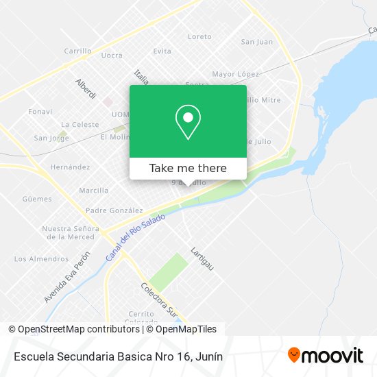 Mapa de Escuela Secundaria Basica Nro 16