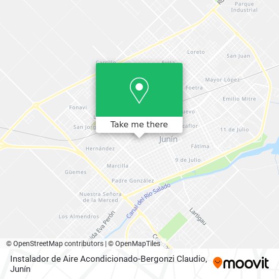Mapa de Instalador de Aire Acondicionado-Bergonzi Claudio