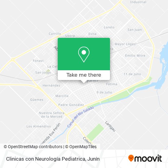 Mapa de Clinicas con Neurología Pediatrica