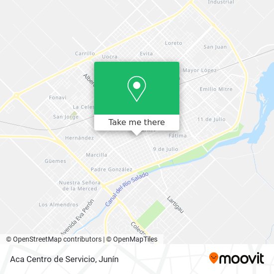 Mapa de Aca Centro de Servicio