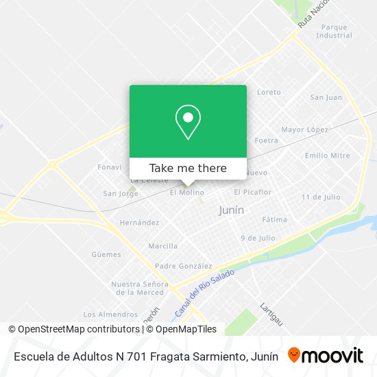 Mapa de Escuela de Adultos N 701 Fragata Sarmiento