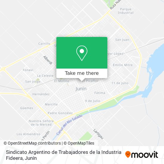 Mapa de Sindicato Argentino de Trabajadores de la Industria Fideera