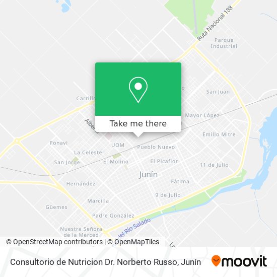 Consultorio de Nutricion Dr. Norberto Russo map