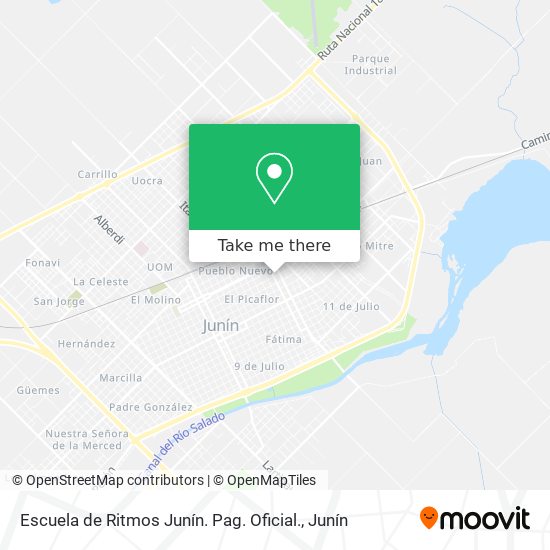 Mapa de Escuela de Ritmos Junín. Pag. Oficial.