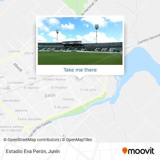 Estadio Eva Perón map