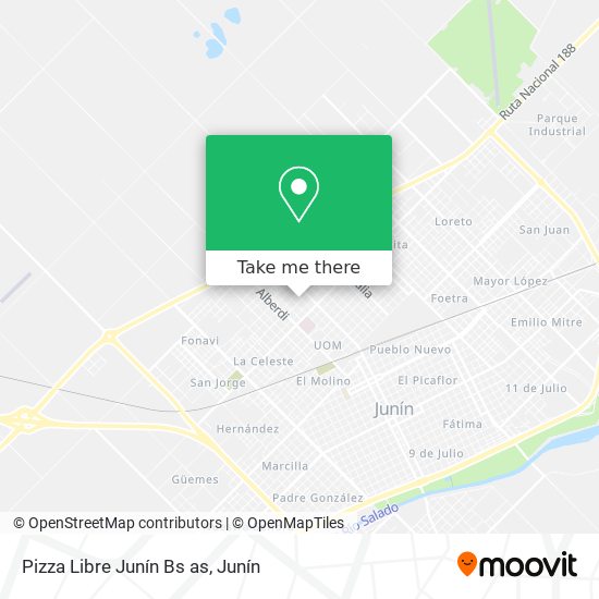 Pizza Libre Junín Bs as map