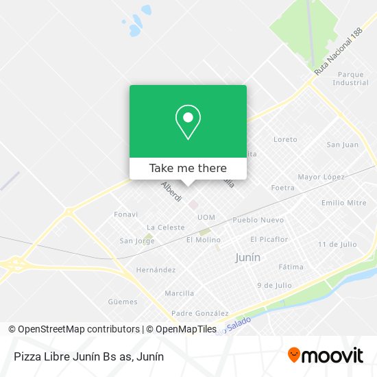 Mapa de Pizza Libre Junín Bs as