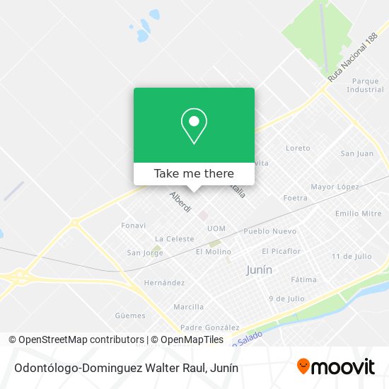 Mapa de Odontólogo-Dominguez Walter Raul