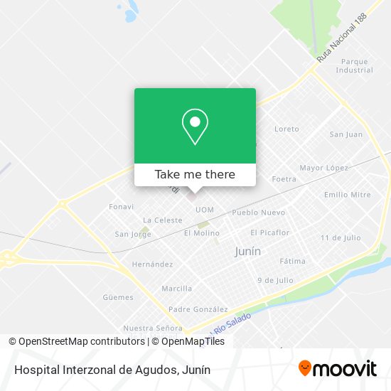 Hospital Interzonal de Agudos map