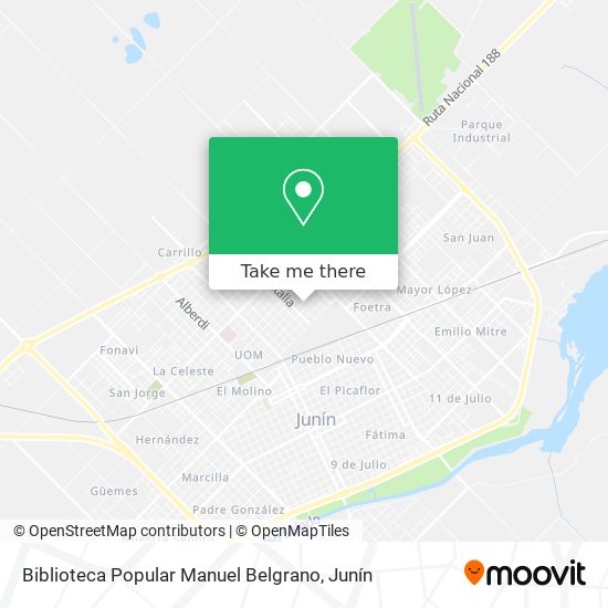 Biblioteca Popular Manuel Belgrano map