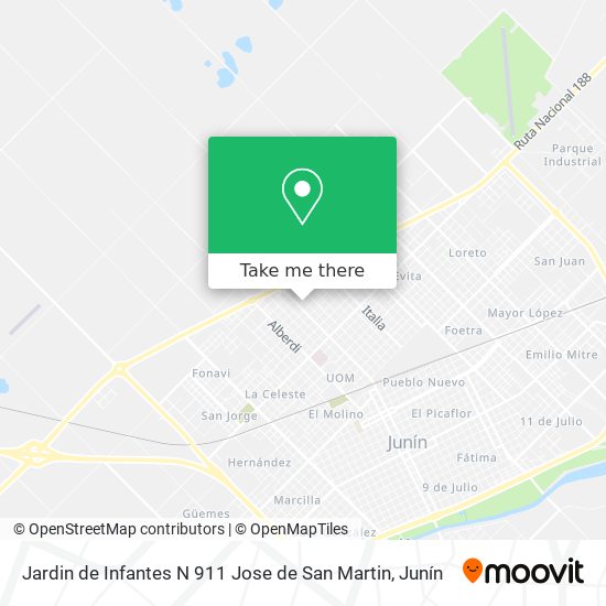 Jardin de Infantes N 911 Jose de San Martin map