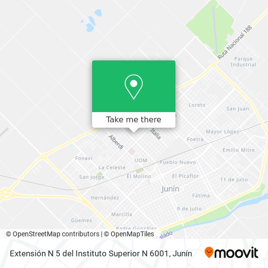 Extensión N 5 del Instituto Superior N 6001 map