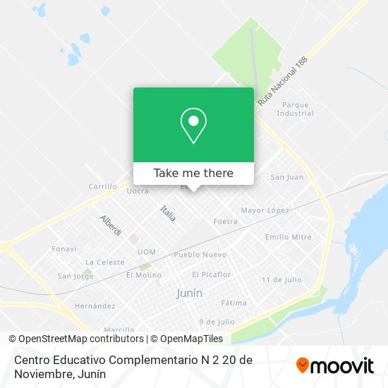Centro Educativo Complementario N 2 20 de Noviembre map