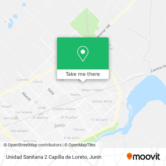 Mapa de Unidad Sanitaria 2 Capilla de Loreto