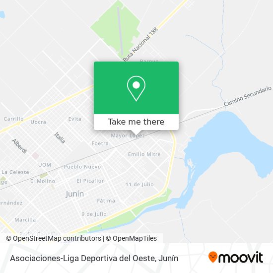 Asociaciones-Liga Deportiva del Oeste map
