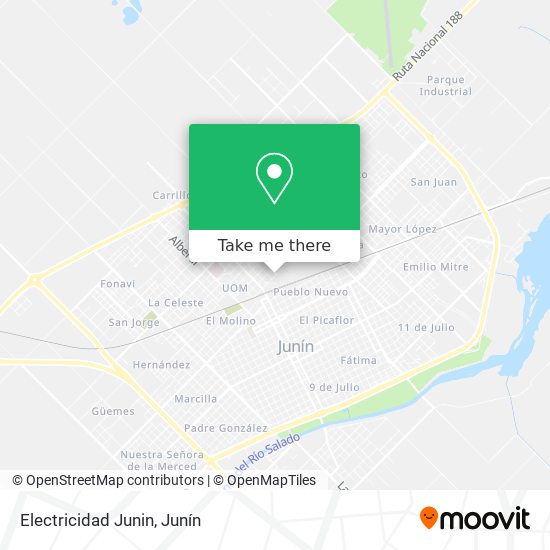 Electricidad Junin map