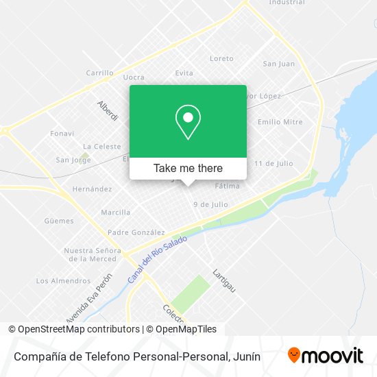 Compañía de Telefono Personal-Personal map