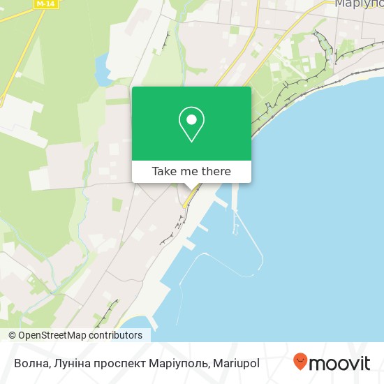 Волна, Луніна проспект Маріуполь map