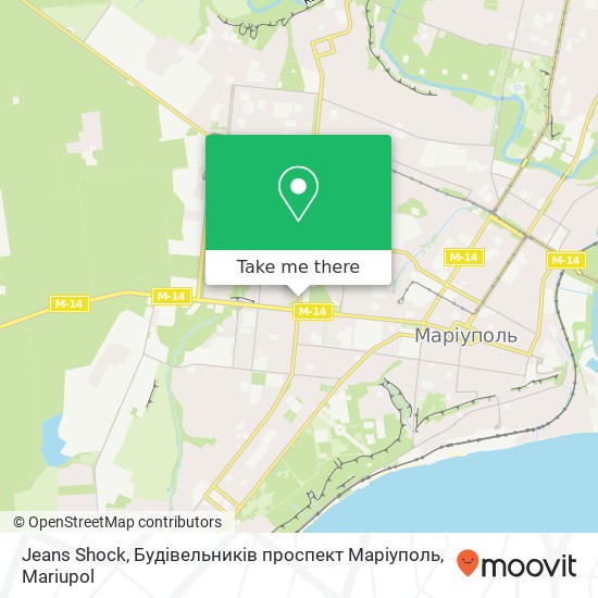 Jeans Shock, Будівельників проспект Маріуполь map