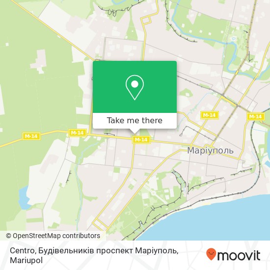 Centro, Будівельників проспект Маріуполь map