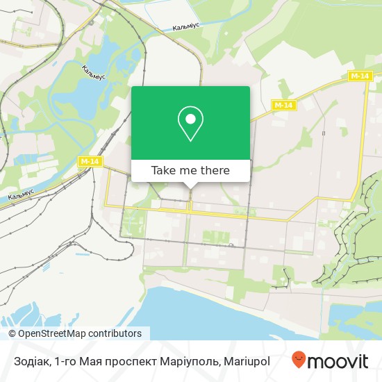 Зодіак, 1-го Мая проспект Маріуполь map